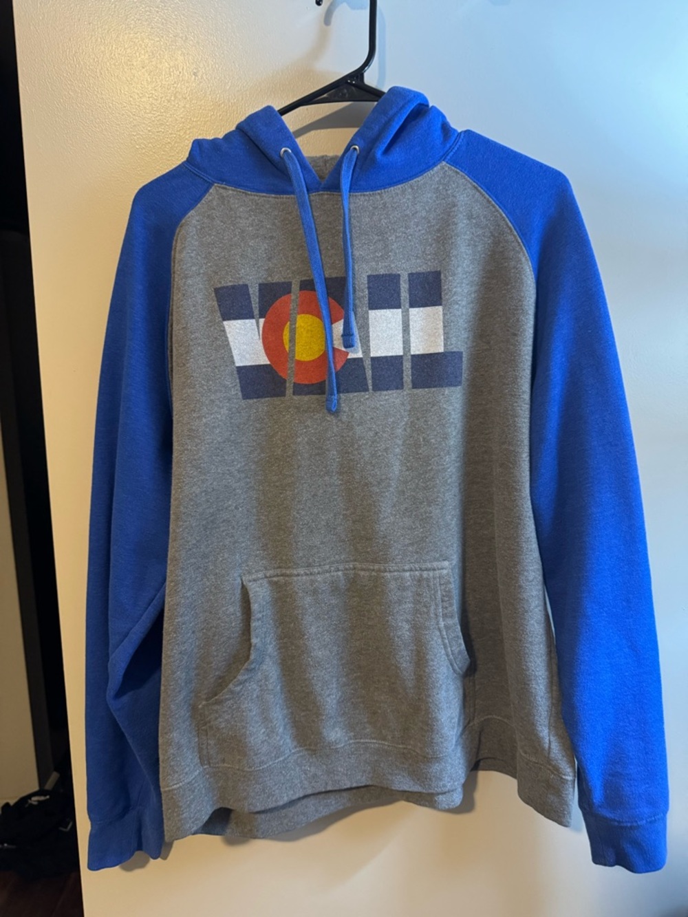 Men's Gray & Royal Blue Crewneck Sweatshirt with Colorado Graphic